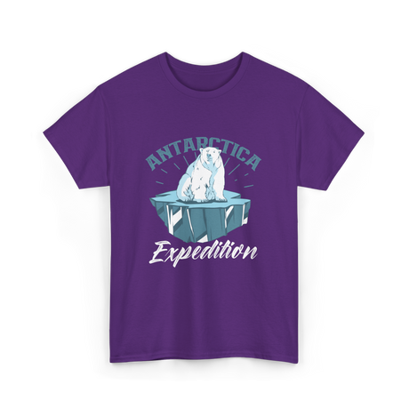 Antarctica Expedition Polar Bear T-Shirt - Purple