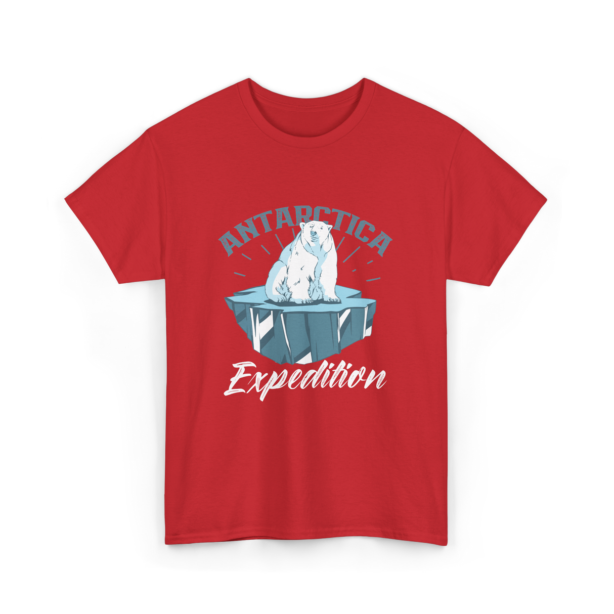 Antarctica Expedition Polar Bear T-Shirt - Red