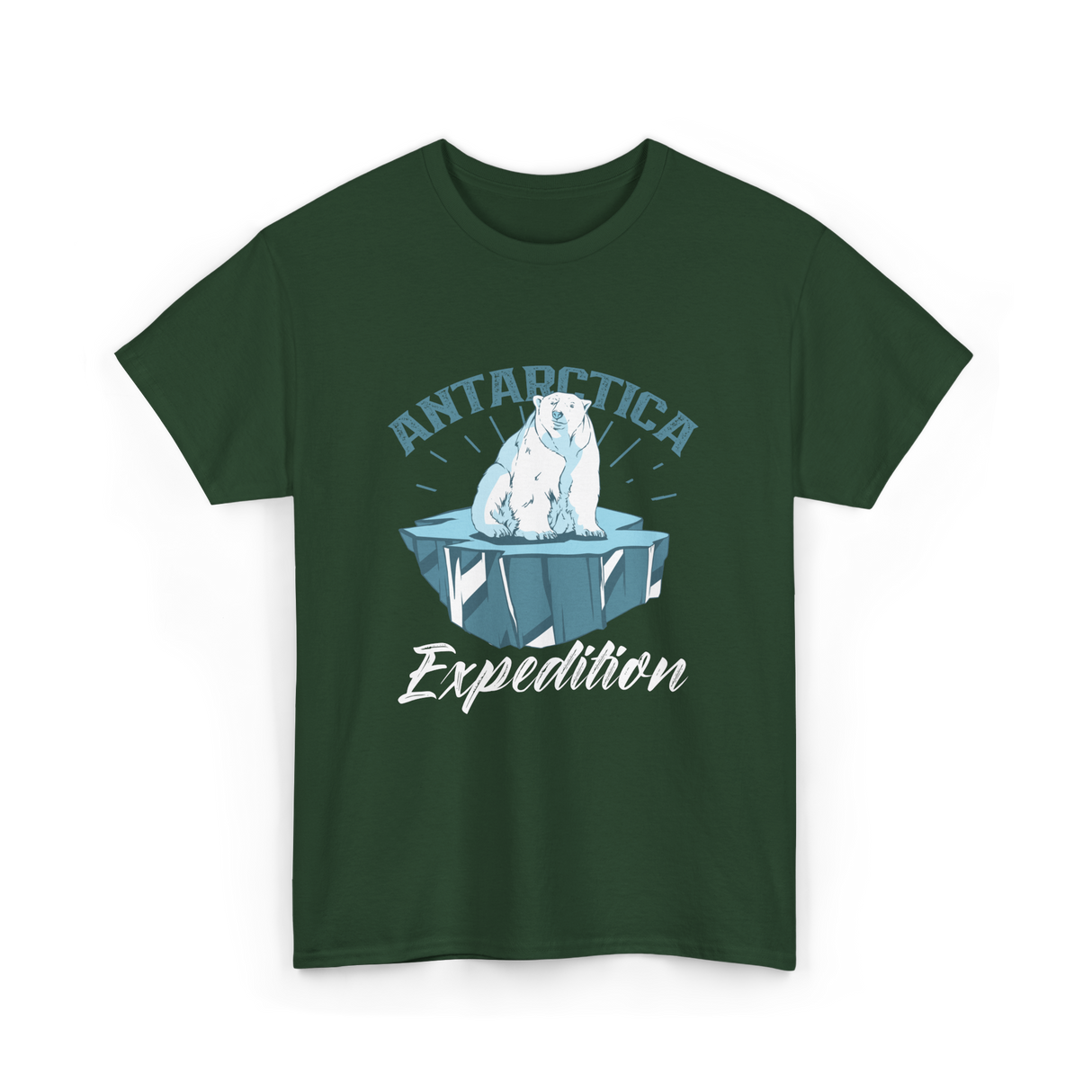 Antarctica Expedition Polar Bear T-Shirt - Forest Green