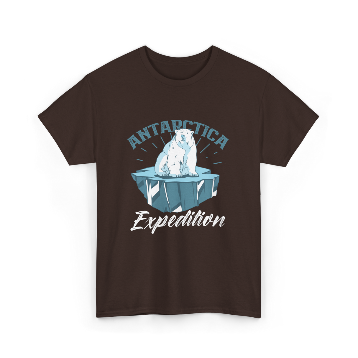 Antarctica Expedition Polar Bear T-Shirt - Dark Chocolate