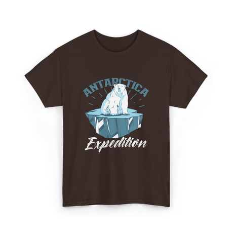 Antarctica Expedition Polar Bear T-Shirt - Dark Chocolate