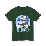 Antarctica Squad Penguin T-Shirt - Forest Green