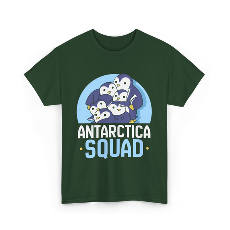 Antarctica Squad Penguin T-Shirt - Forest Green