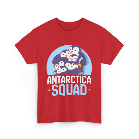 Antarctica Squad Penguin T-Shirt - Red