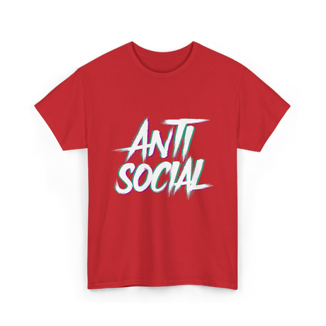 Anti Social Antisocial Introvert T-Shirt - Red