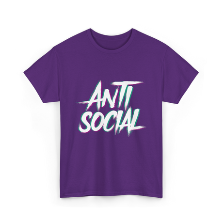 Anti Social Antisocial Introvert T-Shirt - Purple