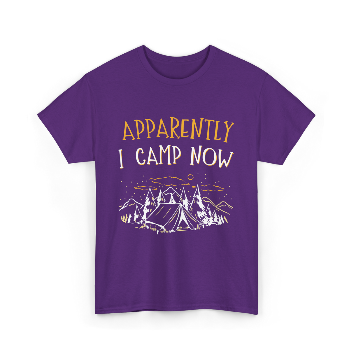 Apparently I Camp Now Camping T-Shirt - Purple