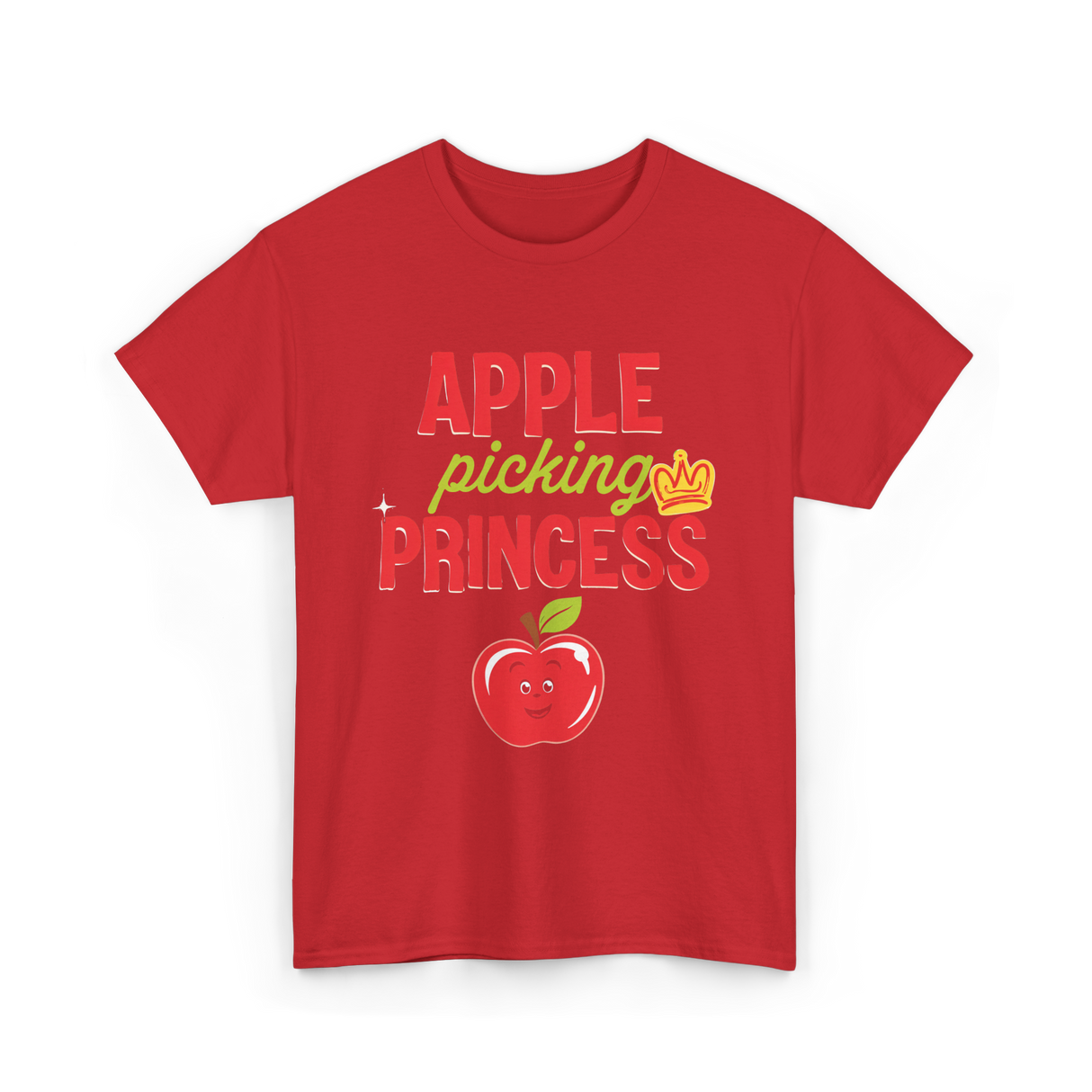 Apple Picking Princess Kids T-Shirt - Red