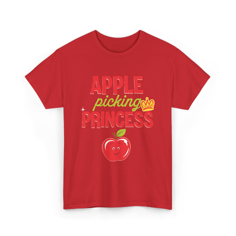 Apple Picking Princess Kids T-Shirt - Red