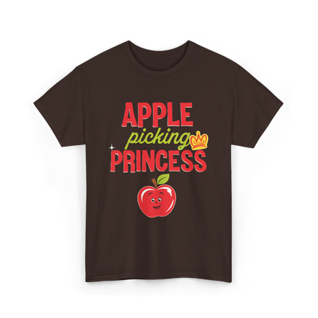 Apple Picking Princess Kids T-Shirt - Dark Chocolate