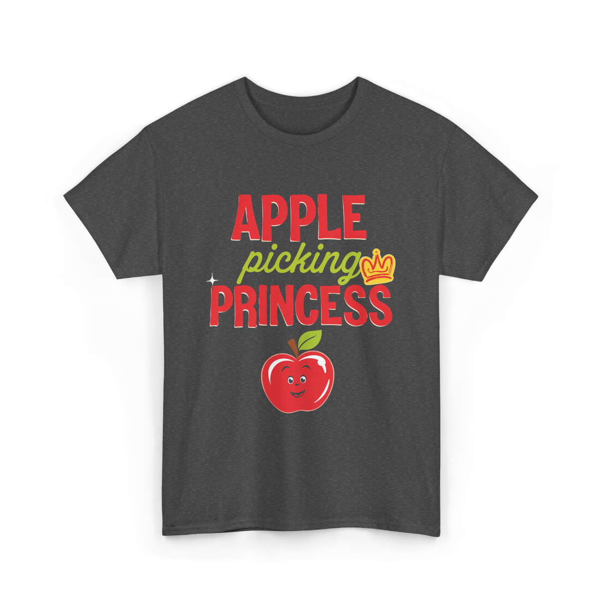 Apple Picking Princess Kids T-Shirt - Dark Heather