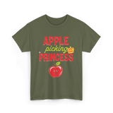 Apple Picking Princess Kids T-Shirt - Military Green