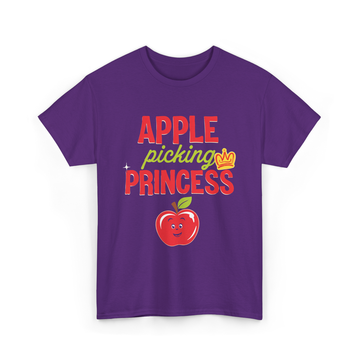 Apple Picking Princess Kids T-Shirt - Purple