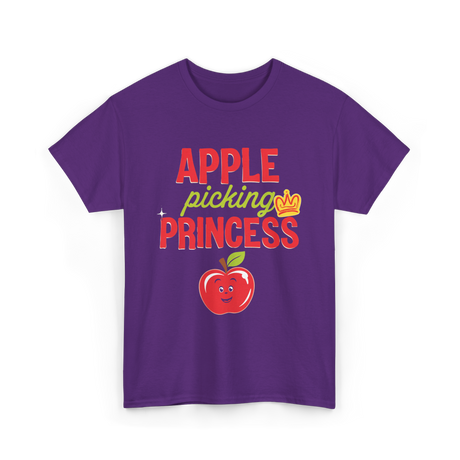 Apple Picking Princess Kids T-Shirt - Purple