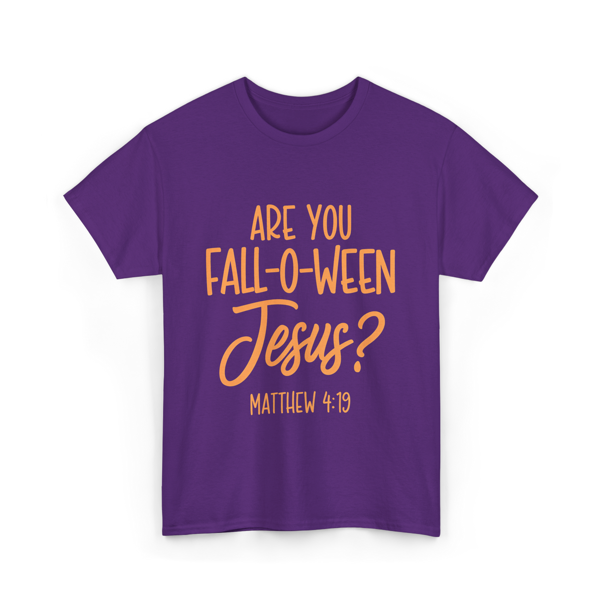 Are You Fall-O-Ween Jesus Bible T-Shirt - Purple