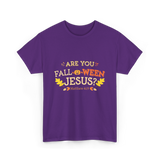 Are You Fall O Ween Jesus Christian T-Shirt - Purple