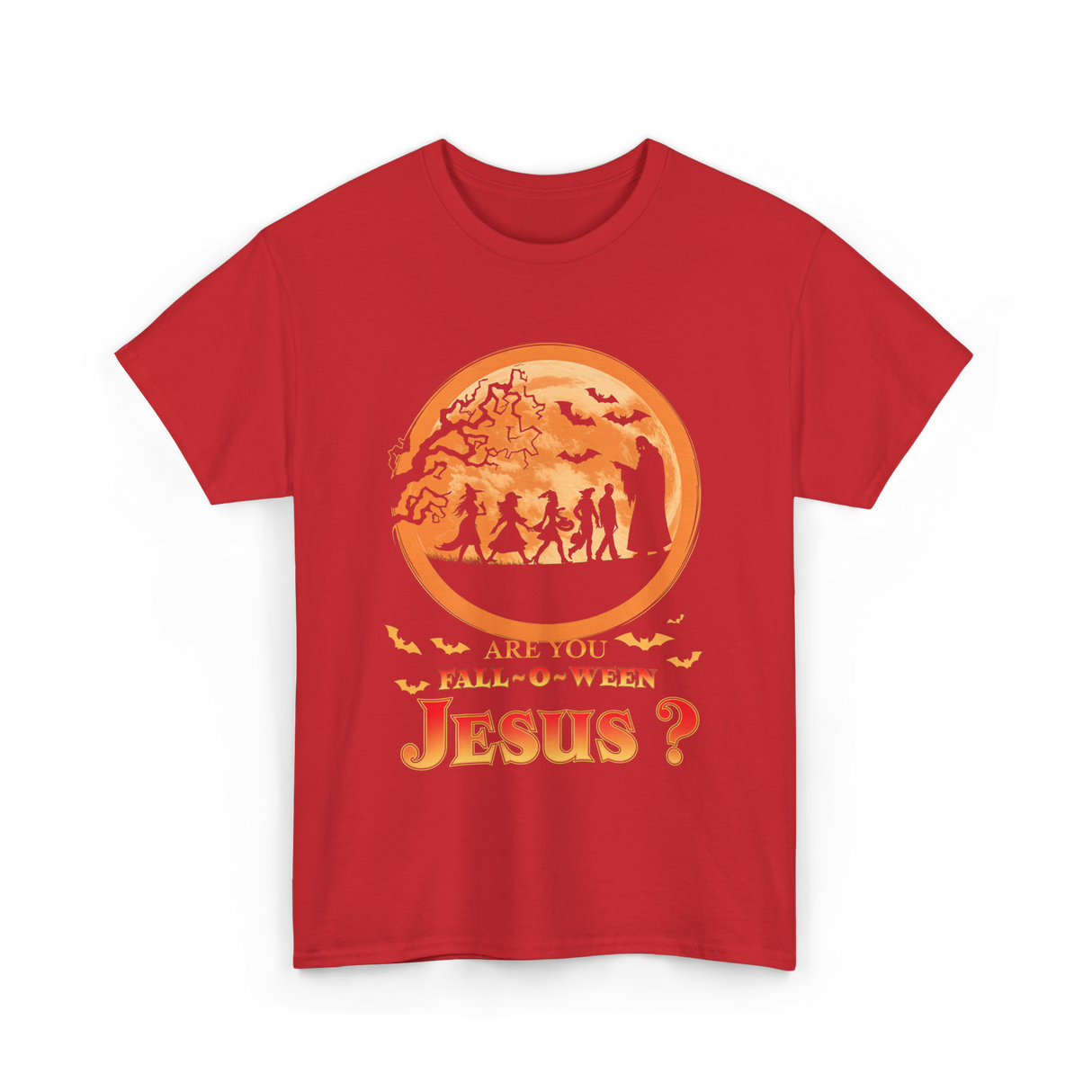 Are You Fall O Ween Jesus Faith T-Shirt - Red