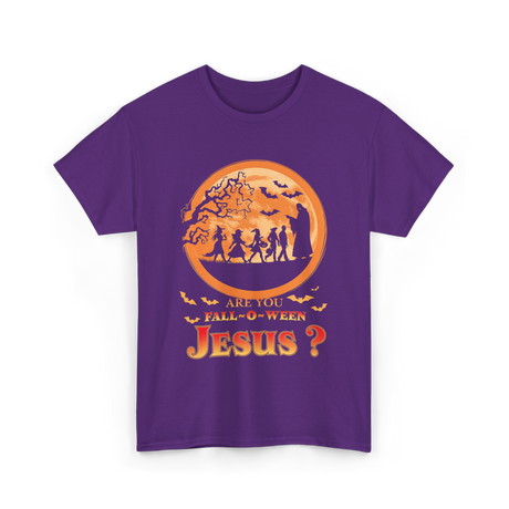 Are You Fall O Ween Jesus Faith T-Shirt - Purple