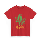 Arizona Cactus Arizona Souvenir T-Shirt - Red