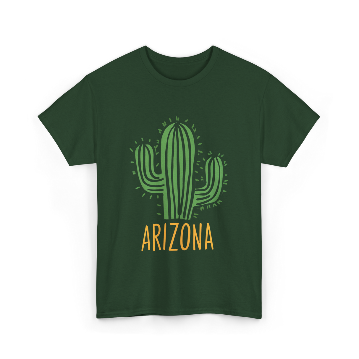 Arizona Cactus Arizona Souvenir T-Shirt - Forest Green