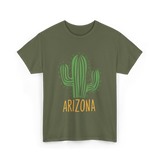 Arizona Cactus Arizona Souvenir T-Shirt - Military Green