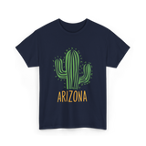 Arizona Cactus Arizona Souvenir T-Shirt - Navy