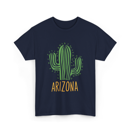 Arizona Cactus Arizona Souvenir T-Shirt - Navy