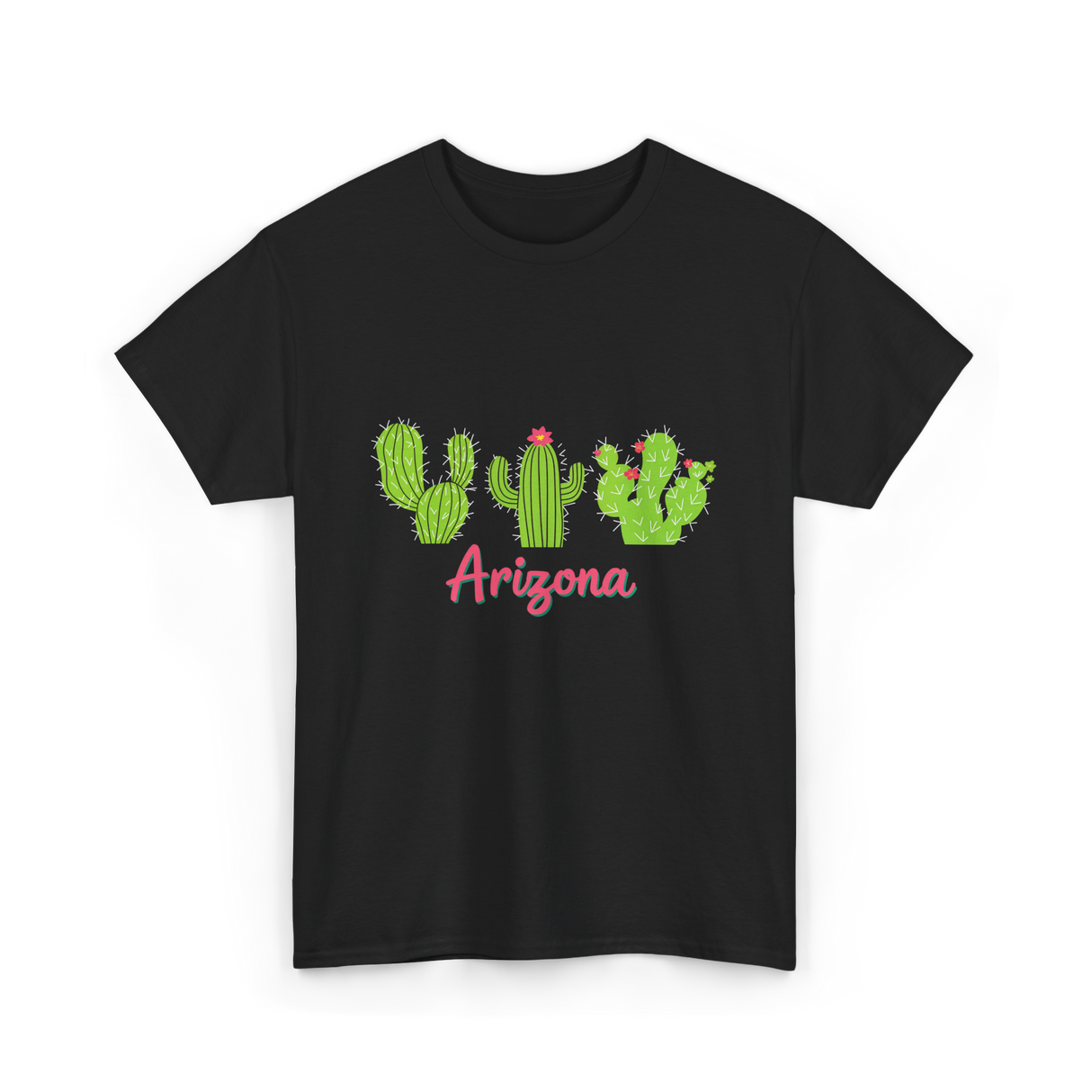 Arizona Cactus Plant Cactus T-Shirt - Black