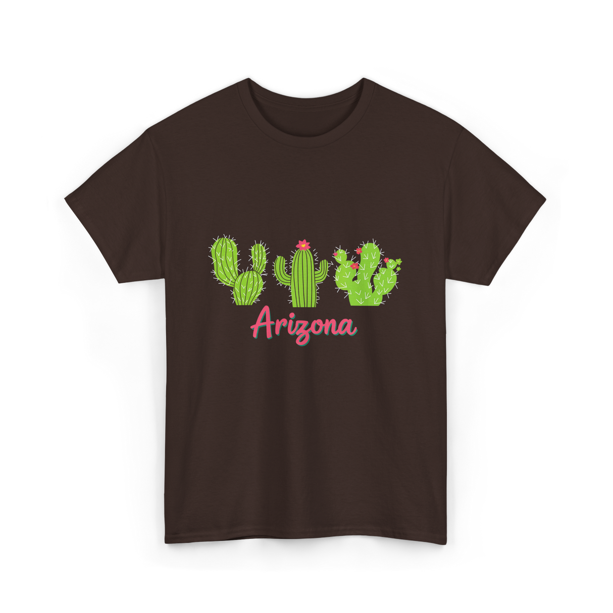 Arizona Cactus Plant Cactus T-Shirt - Dark Chocolate