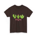 Arizona Cactus Plant Cactus T-Shirt - Dark Chocolate