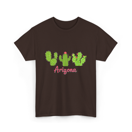 Arizona Cactus Plant Cactus T-Shirt - Dark Chocolate