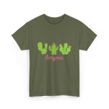 Arizona Cactus Plant Cactus T-Shirt - Military Green