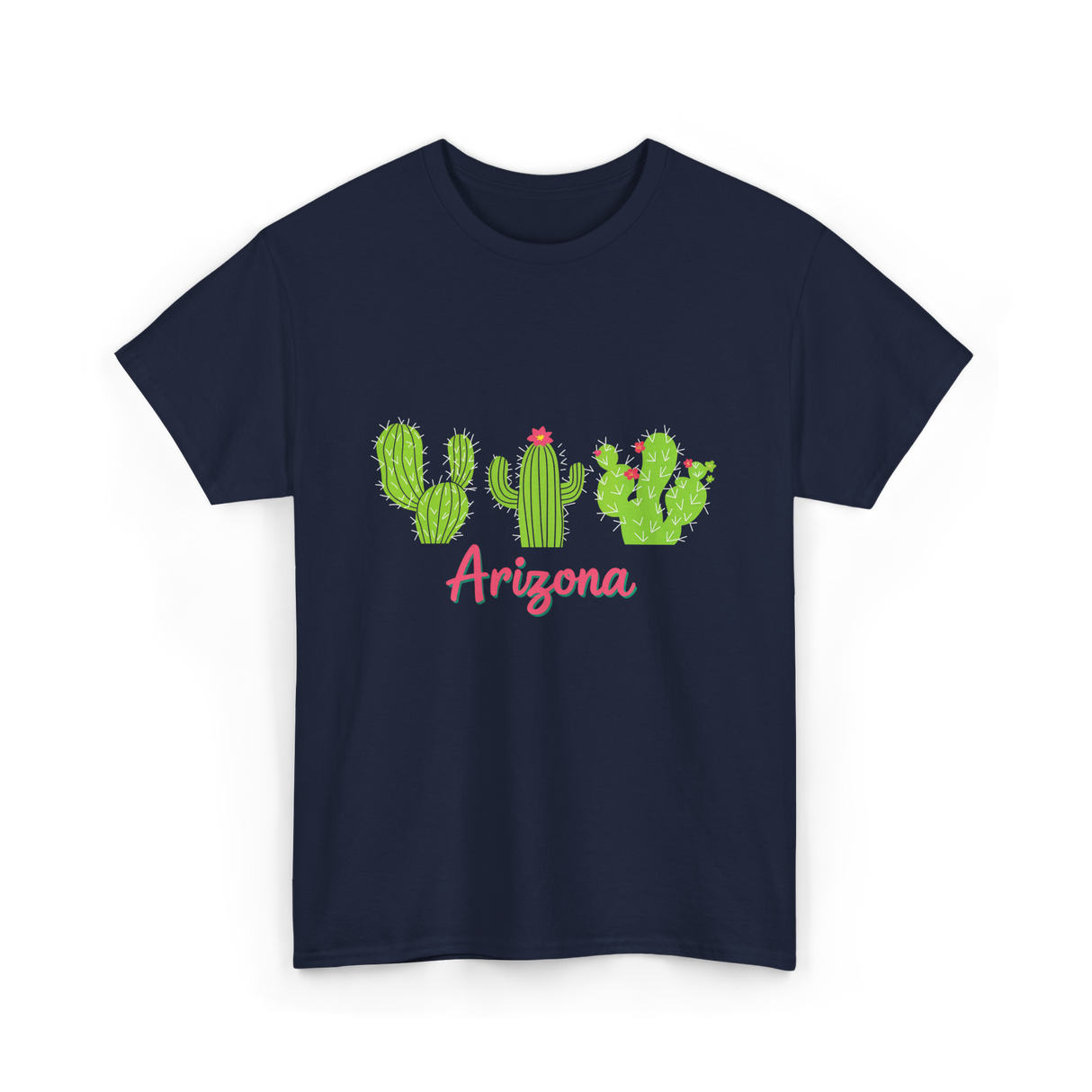 Arizona Cactus Plant Cactus T-Shirt - Navy