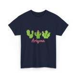 Arizona Cactus Plant Cactus T-Shirt - Navy