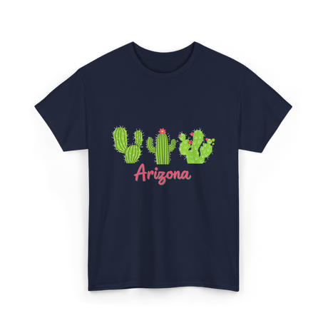 Arizona Cactus Plant Cactus T-Shirt - Navy