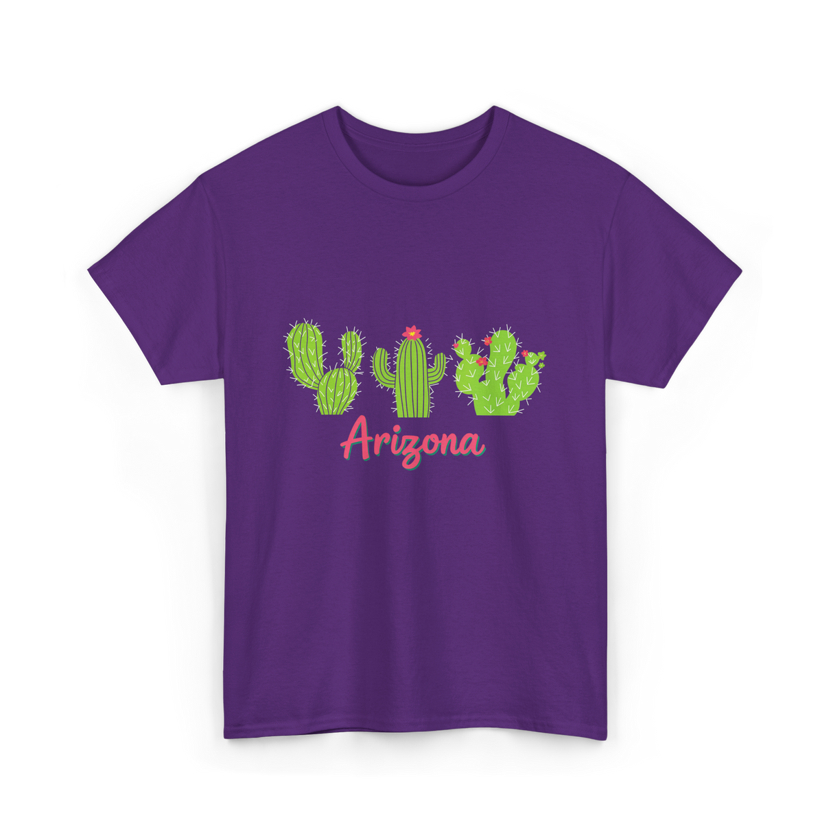 Arizona Cactus Plant Cactus T-Shirt - Purple