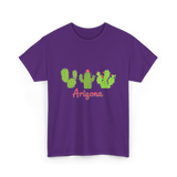 Arizona Cactus Plant Cactus T-Shirt - Purple