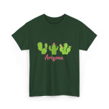 Arizona Cactus Plant Cactus T-Shirt - Forest Green