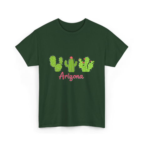 Arizona Cactus Plant Cactus T-Shirt - Forest Green