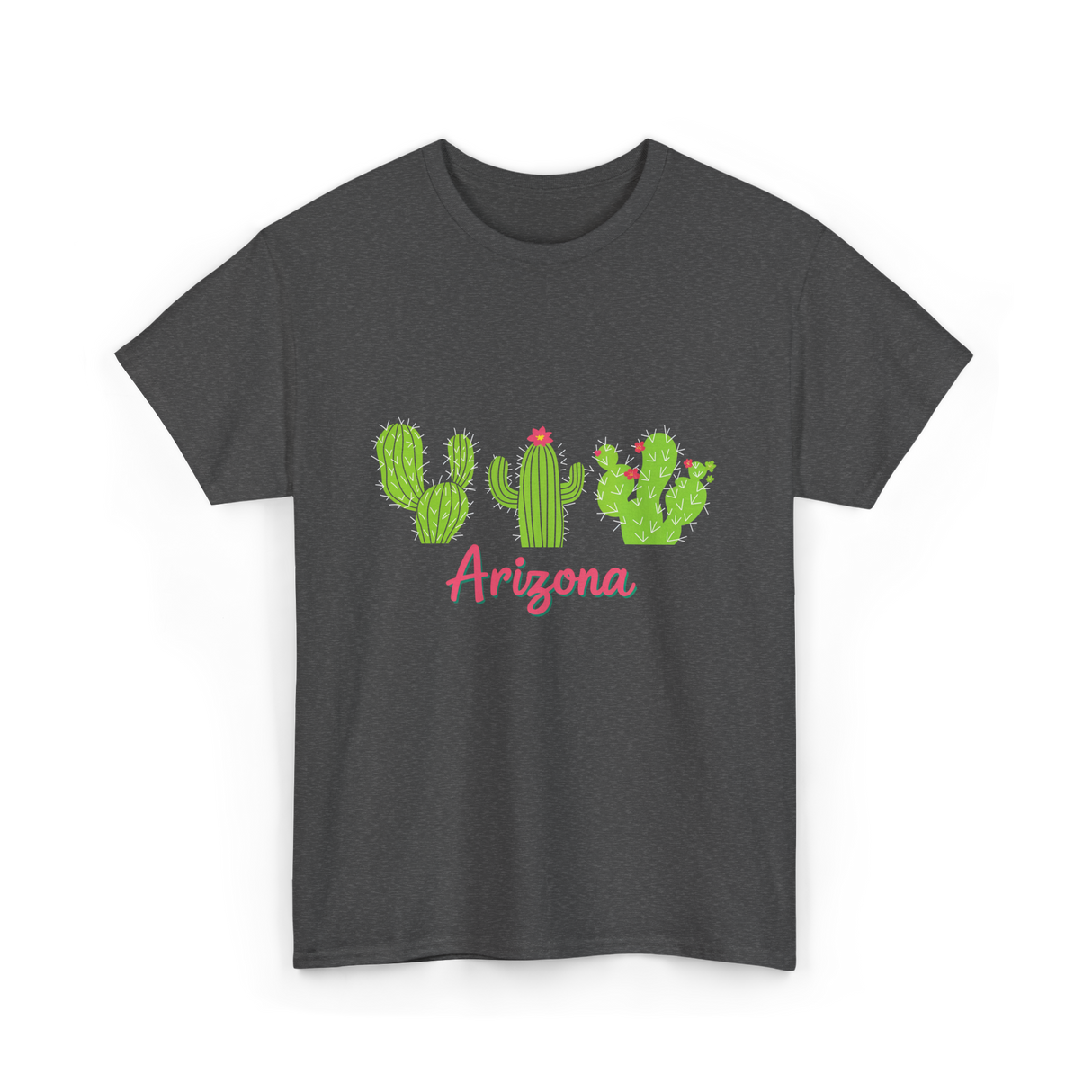 Arizona Cactus Plant Cactus T-Shirt - Dark Heather