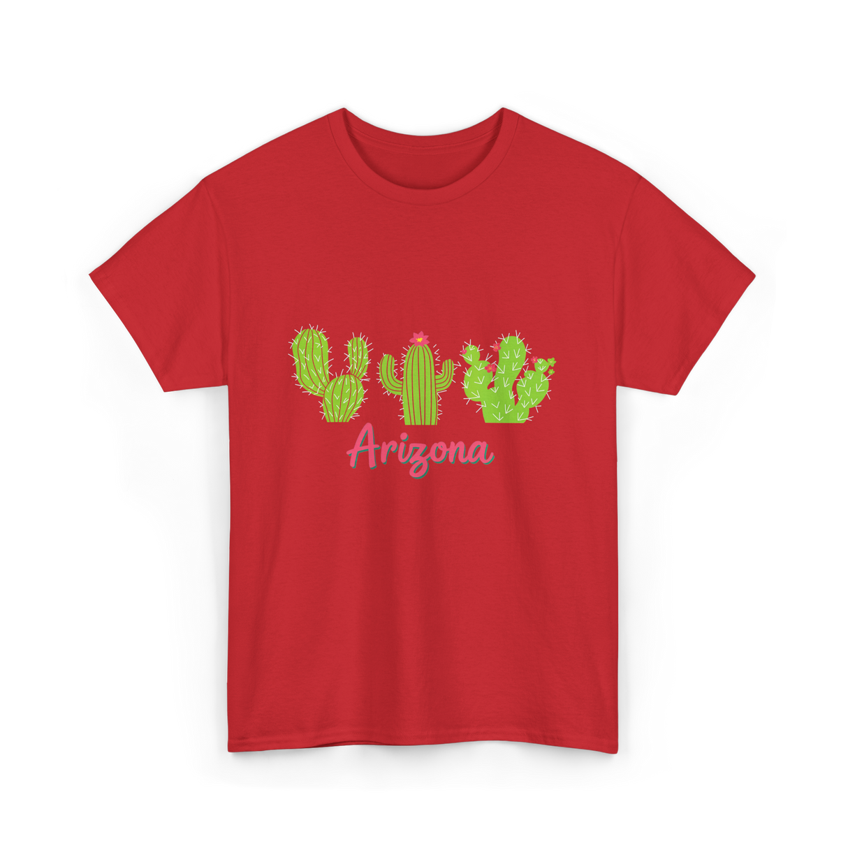 Arizona Cactus Plant Cactus T-Shirt - Red