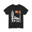 Arizona Desert Cactus Mountain T-Shirt - Black