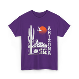 Arizona Desert Cactus Mountain T-Shirt - Purple