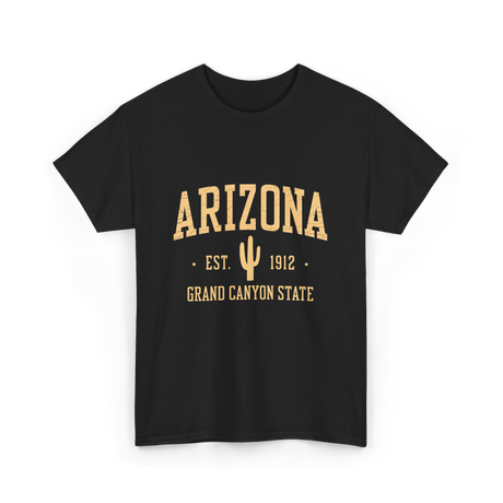 Arizona Grand Canyon State Cactus T-Shirt - Black