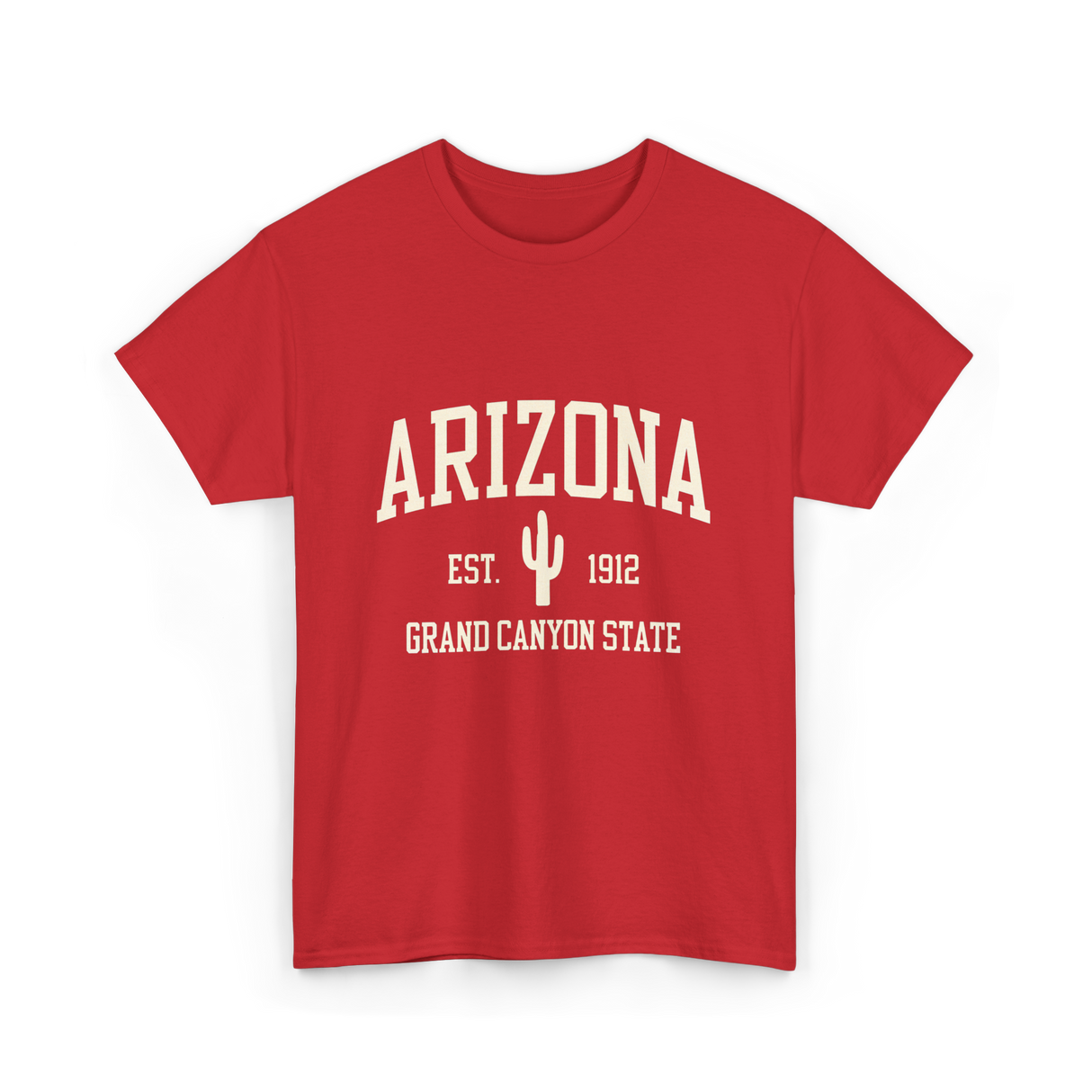 Arizona Grand Canyon State Cactus T-Shirt - Red