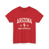 Arizona Grand Canyon State Cactus T-Shirt - Red