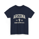 Arizona Grand Canyon State Cactus T-Shirt - Navy