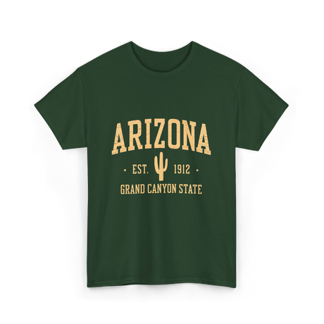 Arizona Grand Canyon State Cactus T-Shirt - Forest Green