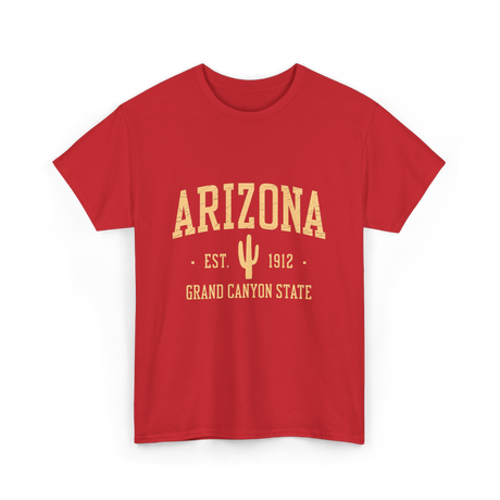 Arizona Grand Canyon State Cactus T-Shirt - Red