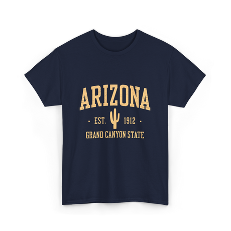 Arizona Grand Canyon State Cactus T-Shirt - Navy